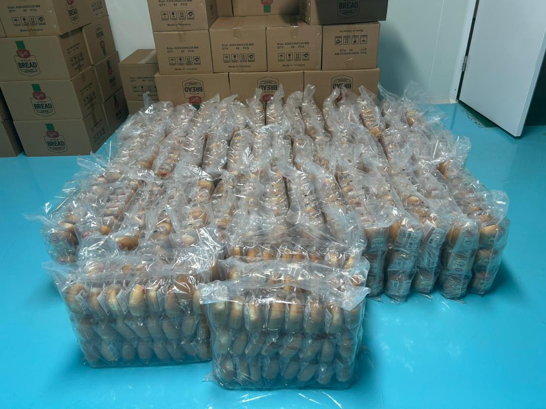 Green Source production floor with packed bread ready for delivery